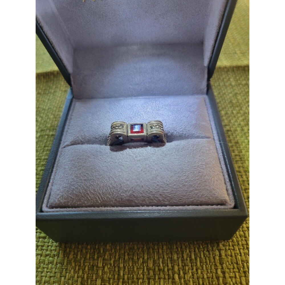 Limited Edition Judith Jack Ruby And Sterling Silver Ring Size 8.5